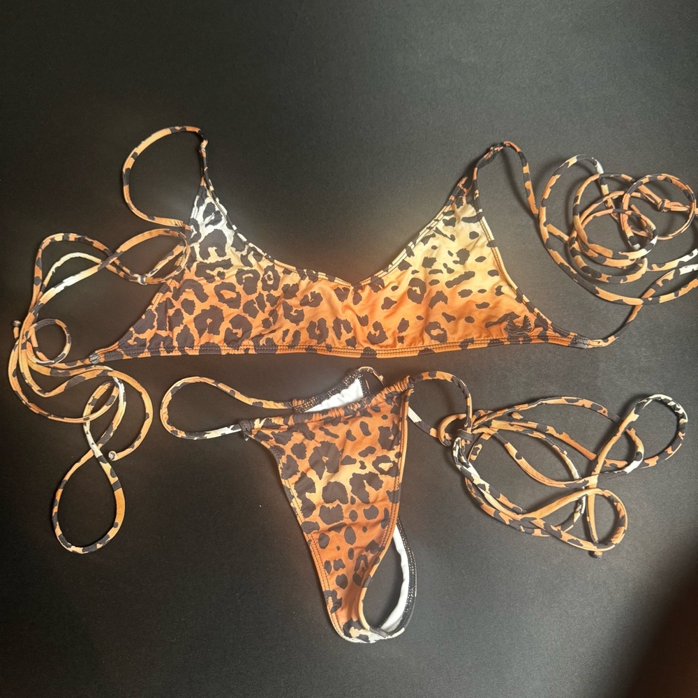 Minimale Animale Leopard Print Bikini Set- bottom small & top medium - Picture 2 of 6
